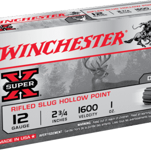WINCHESTER 12 GAUGE RIFLED SLUG HOLLOW POINT 1OZ LEAD 5/BOX #3-06058-PF