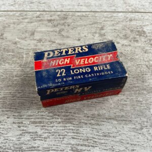 PETERS HIGH VELOCITY .22 LONG RIFLE BOX ONLY, VINTAGE #3-07048-BA