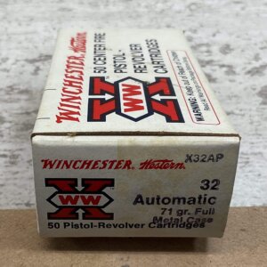 WINCHESTER 32 AUTO 71 GRAIN FULL METAL CASE X32AP, QTY 43 #3-08705-BDH