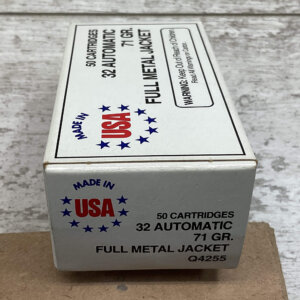 WINCHESTER 32 AUTO 71 GRAIN FULL METAL JACKET  Q4255 QTY 43 #3-08704-BDH