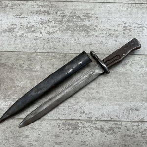 TURKISH SHORTENED GERMAN ERSATZ BAYONET W/SCABBARD, WWI #3-11010-PF