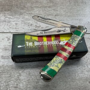 ROUGH RIDER VIETNAM BROTHERHOOD TRAPPER KNIFE, NEW #04-03119-MT