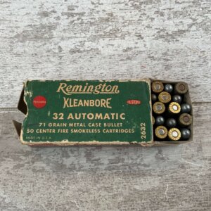 REMINGTON 32 AUTO CENTER FIRE AMMUNITION VINTAGE QTY 49 #4-04273-PF