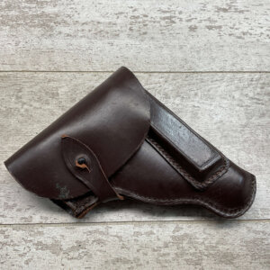 BULGARIAN MAKAROV BROWN HOLSTER W/ CLEANING ROD & LANYARD #4-04160-1-JN