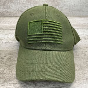 AMERICAN FLAG GREEN HAT #4-08606-PF