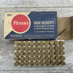 PETERS HIGH VELOCITY 25-20 WIN. 86 GR. SOFT POINT, VINTAGE, FULL BOX #4-11624-RS