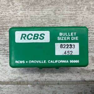 RCBS BULLET SIZER DIE .452- AMMUNITION RELOADING #3-08782-BDH