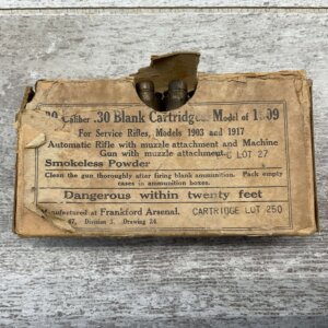 FRANKFORD ARSENAL .30 BLANK CARTRIDGES BOX W/ MISMATCHED HEADSTAMPS #5-06042-PF