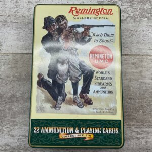 REMINGTON .22 AMMUNITION & PLAYING CARDS, COLLECTIBLE TIN, GALLERY SPECIAL #5-06043-PF