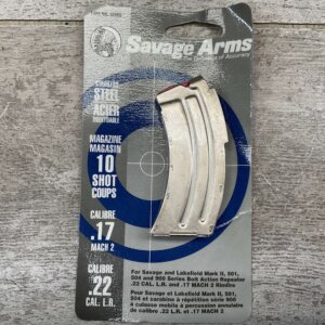 SAVAGE ARMS MAG, STAINLESS STEEL, 10 RD, FOR MARK II/501/504/900 SERIES #5-05000-PF