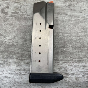 S&W MODEL .40 SIGMA, 15 RD, STAINLESS STEEL MAG #5-05003-PF