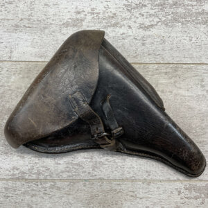 LUGER P08 "bdg.41 / WaA170" BROWN HARDSHELL LEATHER HOLSTER, NAZI MARKED #5-06073-PF