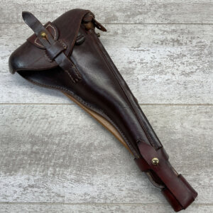 LUGER ARTILLERY REPRO HOLSTER W/ BOARD & CLEANING ROD #5-06092-PF