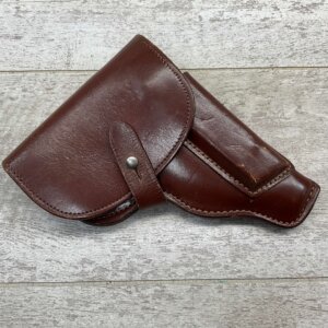 EAST GERMAN MAKAROV BROWN HOLSTER W/ LANYARD #5-06096-PF
