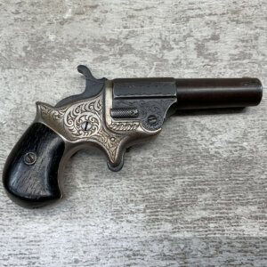 C.H. BALLARD & CO. .41RF SINGLE SHOT ENGRAVED DERRINGER POCKET PISTOL, ANTIQUE #5-05879-AG