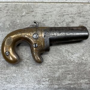 ORIGINAL CIVIL WAR ERA MOORE'S PATENT F.A. CO. NO.1 DERRINGER .41RF SINGLE SHOT PISTOL, ANTIQUE #5-05882-AG