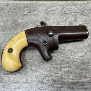NATIONAL ARMS CO. NO 2 .41RF DERRINGER SINGLE SHOT PISTOL W/ IVORY GRIPS, ANTIQUE #5-05884-AG