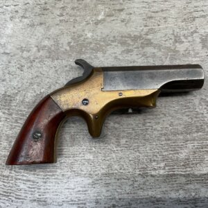BROWN MF'G. CO. "SOUTHERNER" .41RF DERRINGER SINGLE SHOT PISTOL W/ BRASS FRAME, ANTIQUE #5-05890-AG