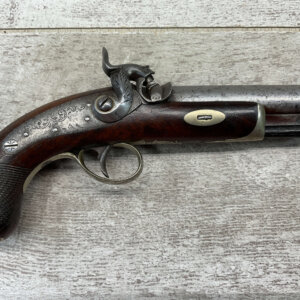 A. WURFELEIN .40CAL OVERCOAT PERCUSSION PISTOL, ANTIQUE #5-05953