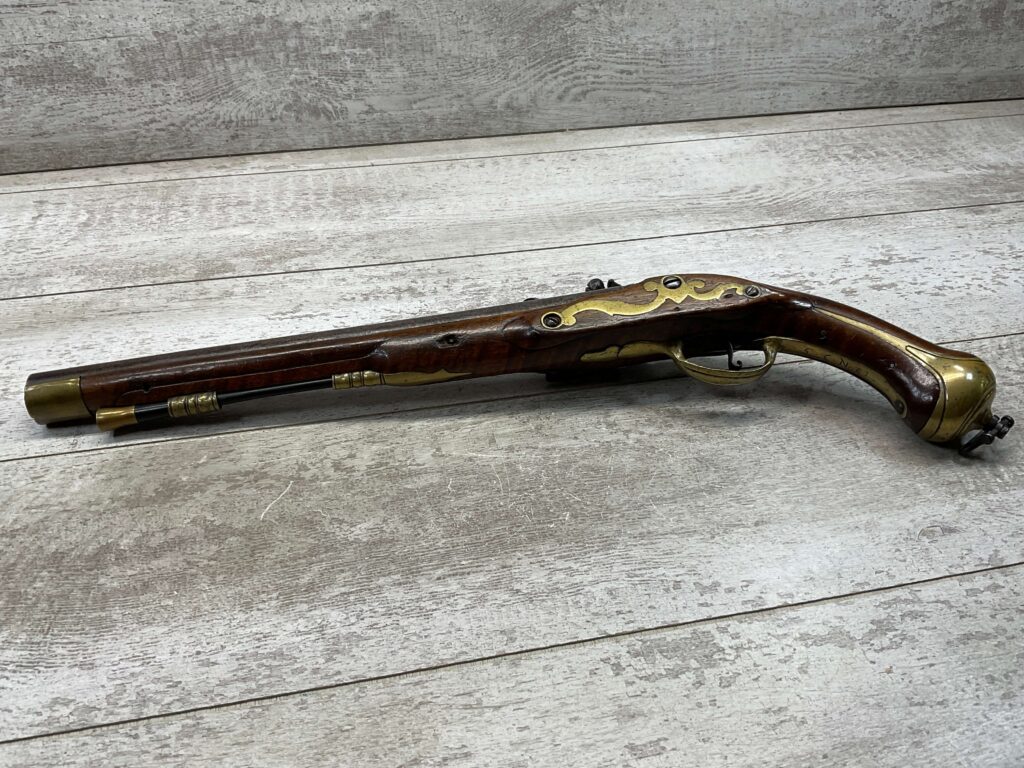 BRITISH BROWN BESS 1785 DRAGOON FLINTLOCK .75 CAL PISTOL, ANTIQUE #5-05959