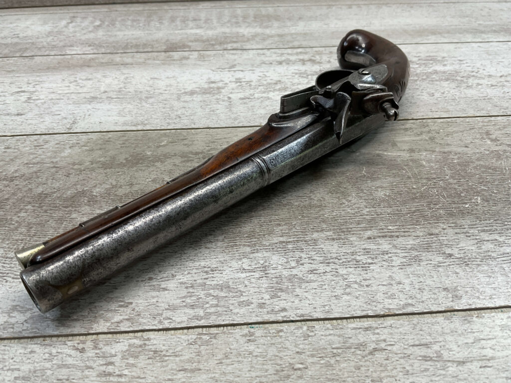 MORTIMER LONDON OVERCOAT FLINTLOCK .58 CAL PISTOL, ANTIQUE #5-05960