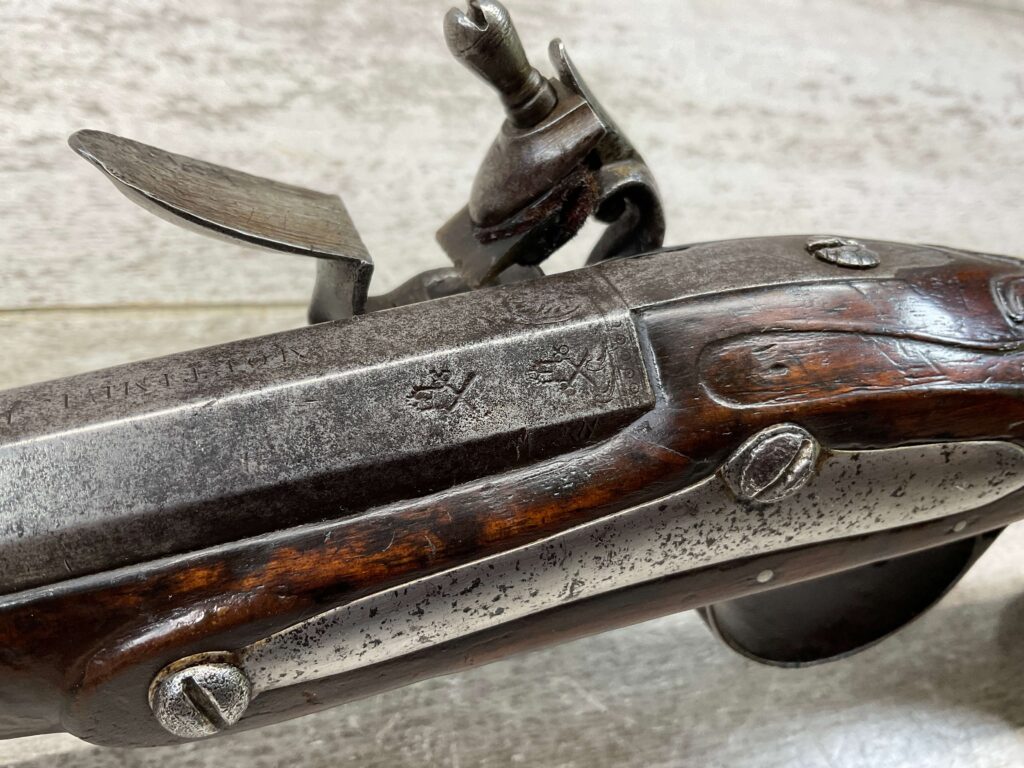 MORTIMER LONDON OVERCOAT FLINTLOCK .58 CAL PISTOL, ANTIQUE #5-05960