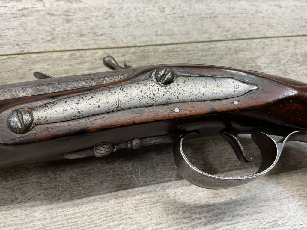 MORTIMER LONDON OVERCOAT FLINTLOCK .58 CAL PISTOL, ANTIQUE #5-05960