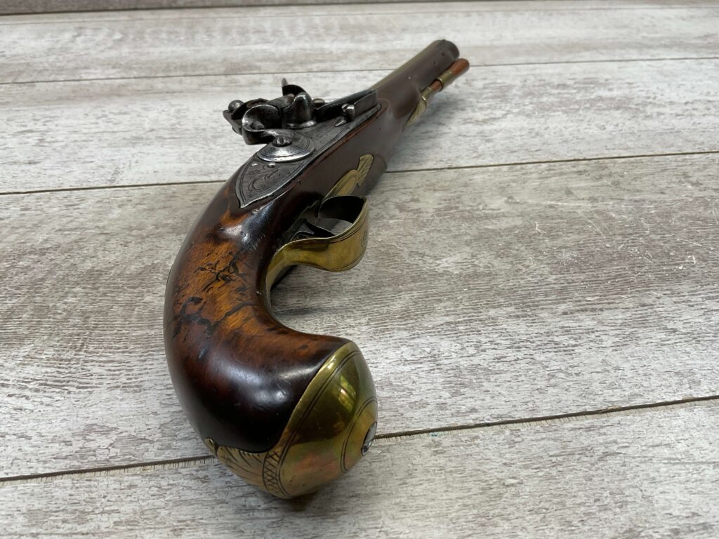 WHEELER ENGLISH FLINTLOCK .57 CAL PISTOL, ANTIQUE #5-05962