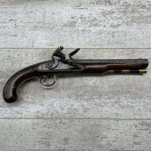 HENSHAW CAMBRIDGE FLINTLOCK .57 CAL PISTOL, ANTIQUE #5-05963