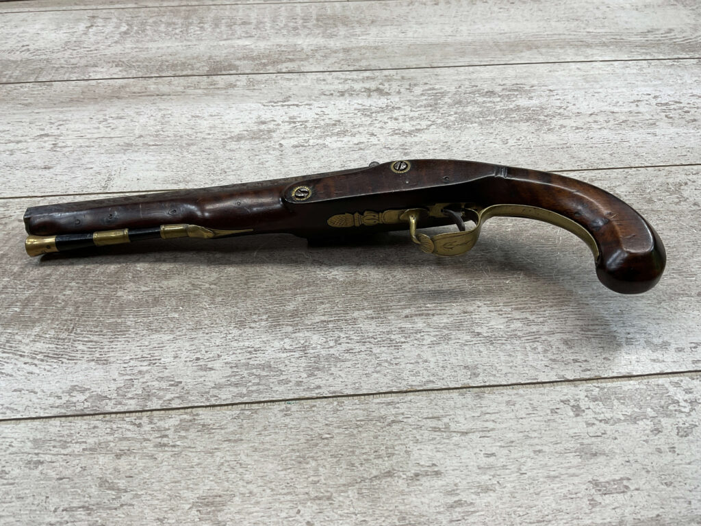 HENSHAW CAMBRIDGE FLINTLOCK .57 CAL PISTOL, ANTIQUE #5-05963