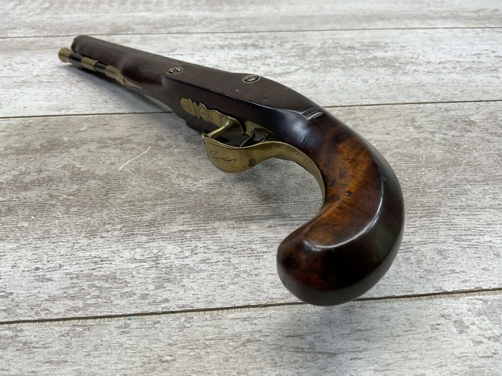 HENSHAW CAMBRIDGE FLINTLOCK .57 CAL PISTOL, ANTIQUE #5-05963