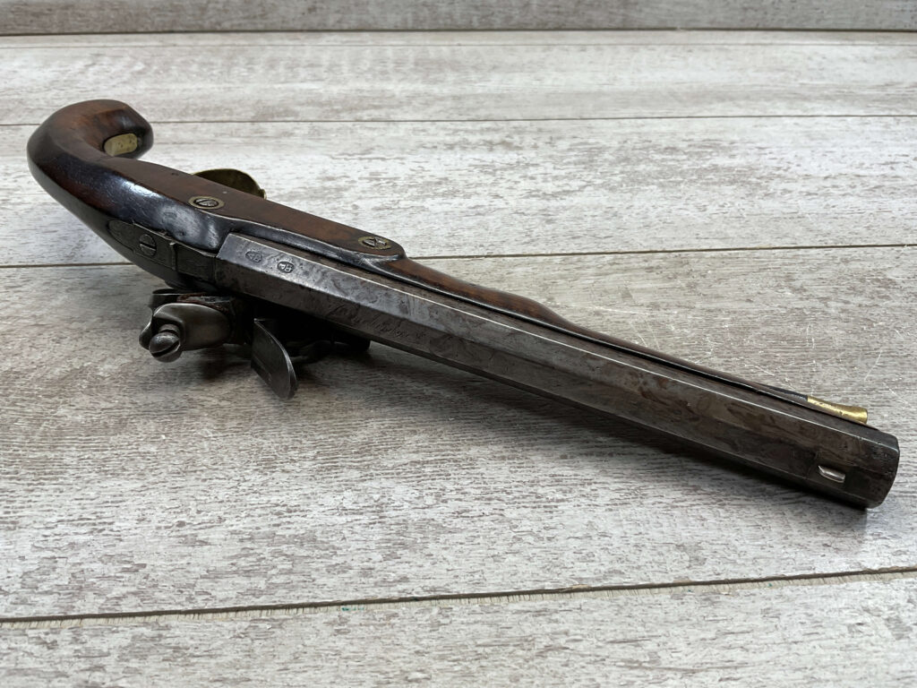 HENSHAW CAMBRIDGE FLINTLOCK .57 CAL PISTOL, ANTIQUE #5-05963