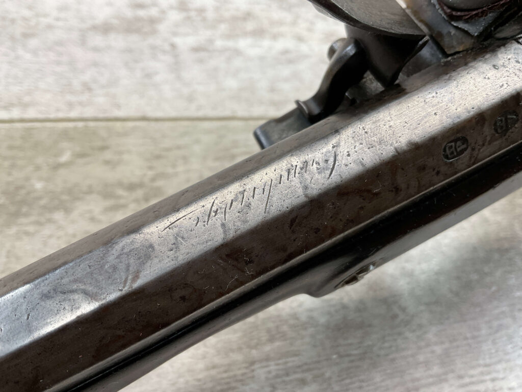 HENSHAW CAMBRIDGE FLINTLOCK .57 CAL PISTOL, ANTIQUE #5-05963