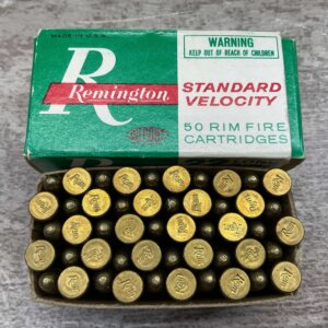 REMINGTON .22 LR STANDARD VELOCITY KLEANBORE INDEX 6122, FULL BOX, VINTAGE #5-03442-BA