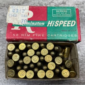 REMINGTON .22 LR HI-SPEED KLEANBORE, INDEX 1022, QTY 41, VINTAGE #5-03443-BA