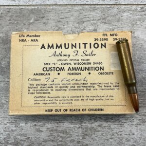 ANTHONY F. SAILER CUSTOM 7.5 FRENCH AMMUNITION, 20/BOX #3-07008-BA