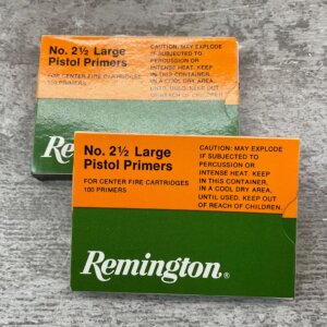 REMINGTON NO. 2 1/2 LARGE PISTOL PRIMERS, 198 QTY #3-08616-BDH