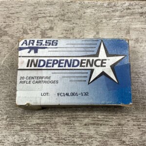 INDEPENDENCE 5.56 X 45MM 55 GRAIN FMJ, 20 ROUNDS/BOX #892-PF