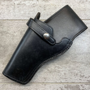 US MILITARY BLACK LEATHER .38 REVOLVER LEFT HANDED HOLSTER (SCOTT MEADOWS COLLECTION) #541