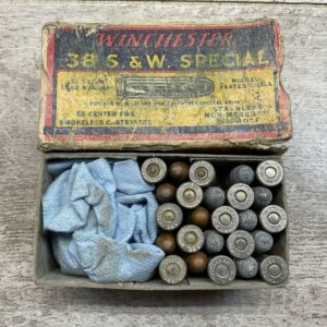 WINCHESTER 38 S&W SPECIAL 158GRAIN VINTAGE AMMO #3-05059-KK