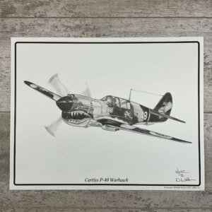 CURTISS P-40 WARHAWK 11X14 PRINT #P40WARHAWK-25