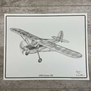 1948 CESSNA 140 11X14 PRINT #1948CESSNA-25