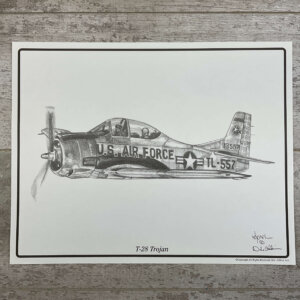 T-28 TROJAN 11X14 PRINT #TROJAN25