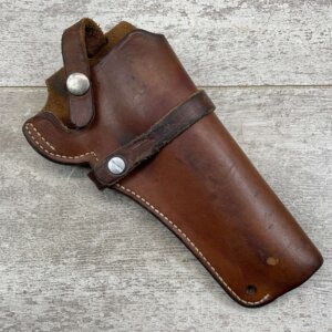 S&W BROWN LEATHER HOLSTER-VINTAGE, "K" FRAME 6" #506