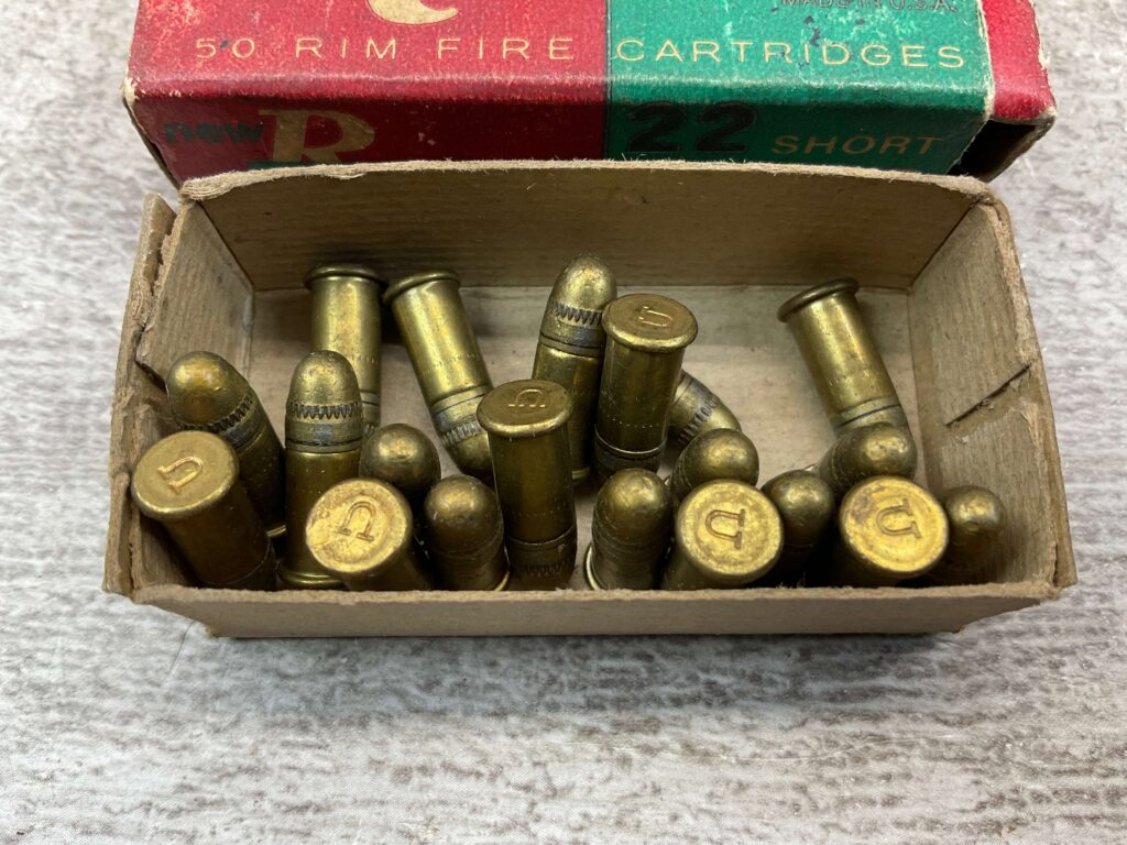 REMINGTON HI-SPEED .22 SHORT AMMO, KLEANBORE INDEX 1022, QTY 20, VINTAGE #5-08575-BDH