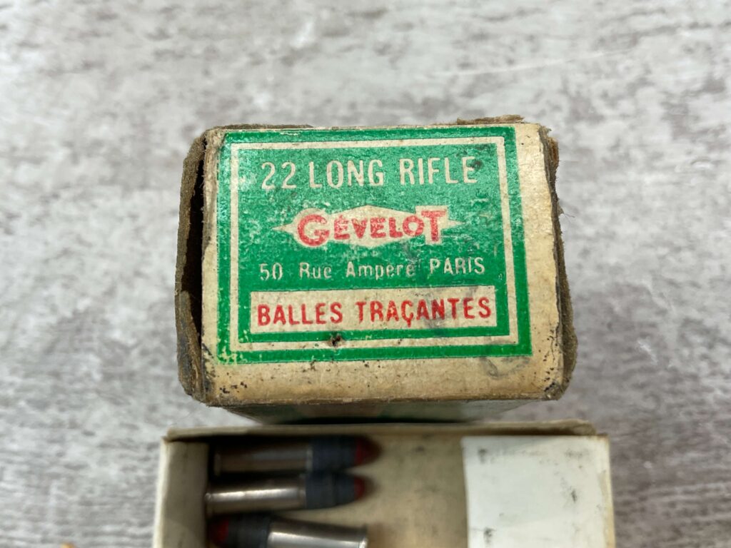 GEVELOT .22LR GP FLAME TRACER BULLETS, INDEX 9676, QTY 5, VINTAGE #5-08577-BDH