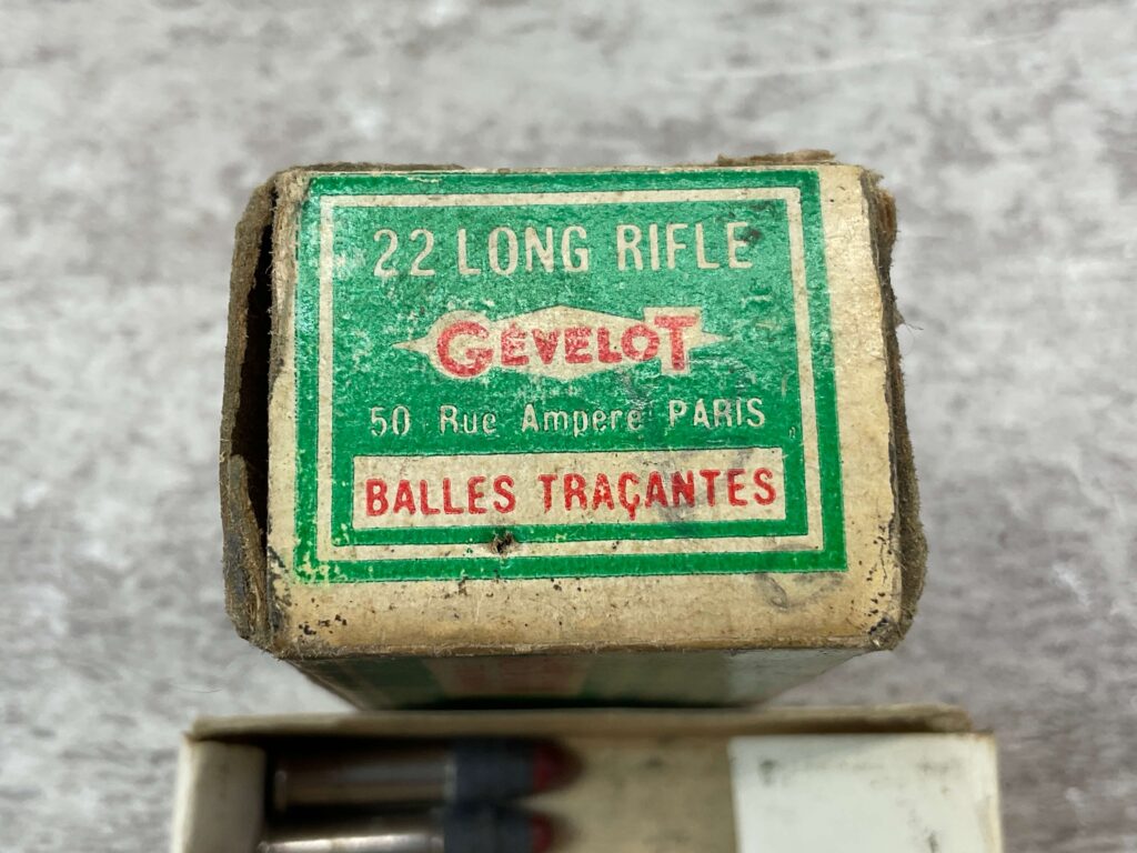 GEVELOT .22LR GP FLAME TRACER BULLETS, INDEX 9676, QTY 5, VINTAGE #5-08577-BDH