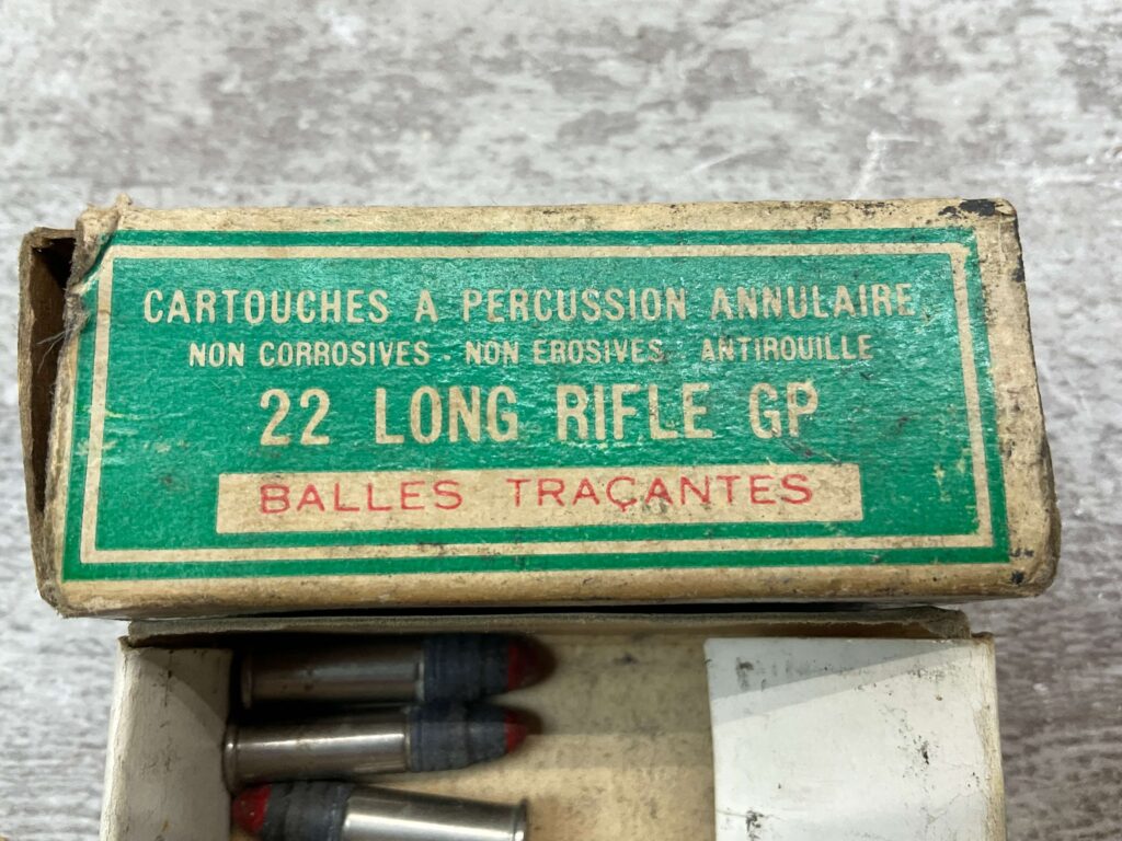 GEVELOT .22LR GP FLAME TRACER BULLETS, INDEX 9676, QTY 5, VINTAGE #5-08577-BDH