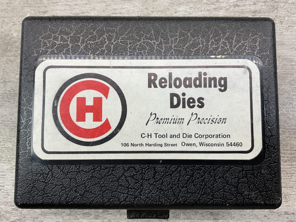 C-H TOOL & DIE CORP. 8MM NAMBU DIE SET W/ SHELL HOLDER, VINTAGE #5-08584