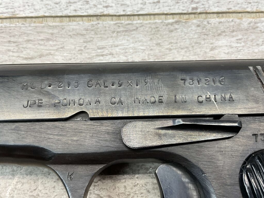 CHINESE NORINCO MODEL 213 9MM PISTOL, 1966 MFR